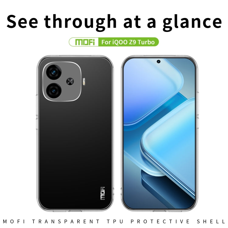 For vivo iQOO Z9 Turbo MOFI Ming Series Ultra-thin TPU Phone Case(Transparent)