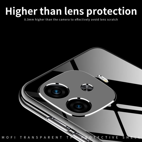 For vivo iQOO Z9 Turbo MOFI Ming Series Ultra-thin TPU Phone Case(Transparent)