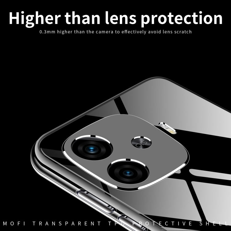 For vivo iQOO Z9 Turbo MOFI Ming Series Ultra-thin TPU Phone Case(Transparent)