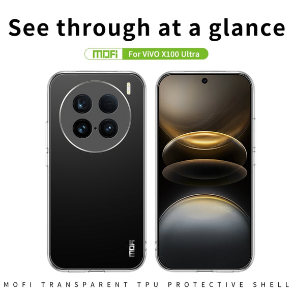 For vivo X100 Ultra MOFI Ming Series Ultra-thin TPU Phone Case(Transparent)
