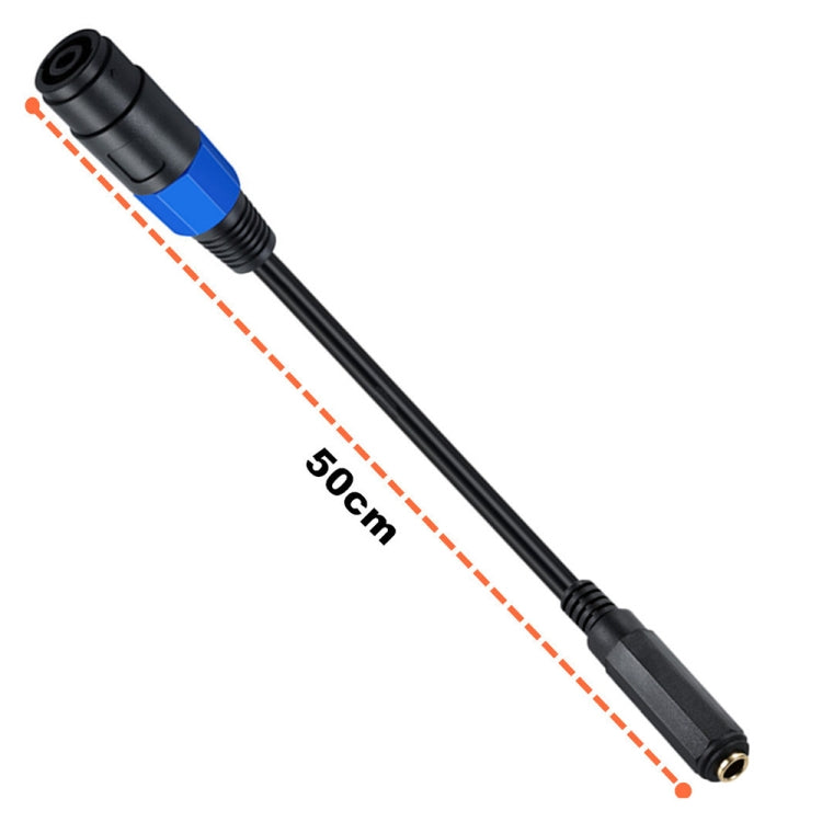 JUNSUNMAY Speakon Female to 6.35mm Female Audio Speaker Adapter Cable, Length: 50cm - Microphone Audio Cable & Connector by JUNSUNMAY | Online Shopping South Africa | PMC TechLife | Buy Now Pay Later Mobicred