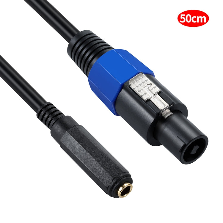 JUNSUNMAY Speakon Male to 6.35mm Female Audio Speaker Adapter Cable with Snap Lock, Length: 50cm - Microphone Audio Cable & Connector by JUNSUNMAY | Online Shopping South Africa | PMC TechLife | Buy Now Pay Later Mobicred