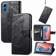 For Motorola Moto G  Play  2024 Butterfly Love Flower Embossed Leather Phone Case(Black) - free shipping - PMC Jewellery - Order now!