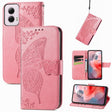 For Motorola Moto G Power 2024 Butterfly Love Flower Embossed Leather Phone Case(Pink) - Motorola Cases by PMC Jewellery | Online Shopping South Africa | PMC Jewellery | Buy Now Pay Later Mobicred