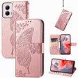 For Motorola Moto G Power 2024 Butterfly Love Flower Embossed Leather Phone Case(Rose Pink) - Motorola Cases by PMC Jewellery | Online Shopping South Africa | PMC Jewellery | Buy Now Pay Later Mobicred