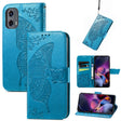 For Motorola Moto G Stylus 5G 2024 Butterfly Love Flower Embossed Leather Phone Case(Blue) - Motorola Cases by PMC Jewellery | Online Shopping South Africa | PMC Jewellery | Buy Now Pay Later Mobicred