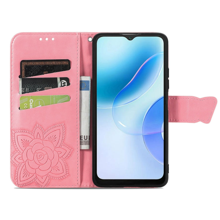 For Blackview A53 Butterfly Love Flower Embossed Leather Phone Case(Pink) - free shipping - PMC TechLife - Order now!