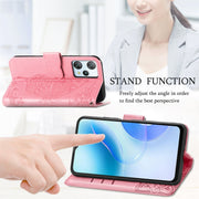 For Blackview A53 Butterfly Love Flower Embossed Leather Phone Case(Rose Gold)