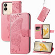 For vivo X100 Pro Butterfly Love Flower Embossed Leather Phone Case(Pink) - vivo Tempered Glass by imak | Online Shopping South Africa | PMC Jewellery | Buy Now Pay Later Mobicred