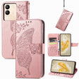 For vivo X100 Butterfly Love Flower Embossed Leather Phone Case(Rose Gold) - vivo Cases by imak | Online Shopping South Africa | PMC Jewellery | Buy Now Pay Later Mobicred