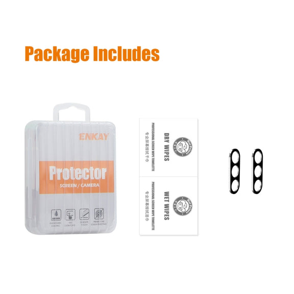 For Samsung Galaxy S24 FE 5G 2pcs ENKAY Hat-Prince 9H Rear Camera Lens Tempered Glass Film(Black)