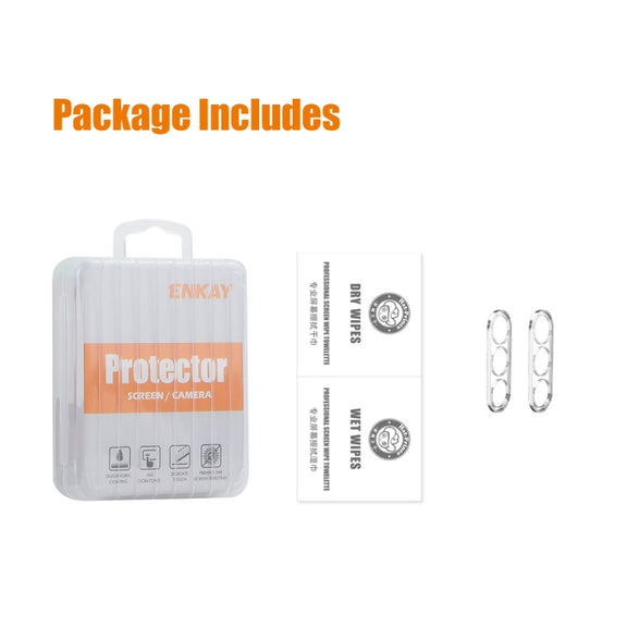 For Samsung Galaxy S24 FE 5G 2pcs ENKAY Hat-Prince 9H Rear Camera Lens Tempered Glass Film(Transparent)