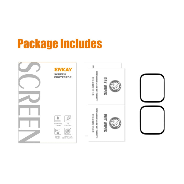 For Redmi Watch 3 Lite 2pcs ENKAY ENKAY 3D Full Coverage Soft PC Edge PMMA HD Screen Film