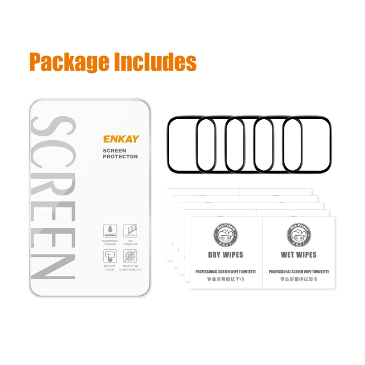 For Redmi Watch 5 Active 5pcs ENKAY ENKAY 3D Full Coverage Soft PC Edge PMMA HD Screen Film