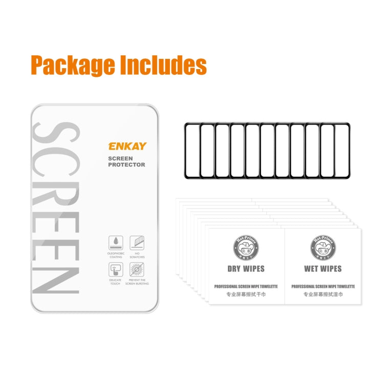 For Xiaomi Smart Band 9 Active 10pcs ENKAY ENKAY 3D Full Coverage Soft PC Edge PMMA HD Screen Film
