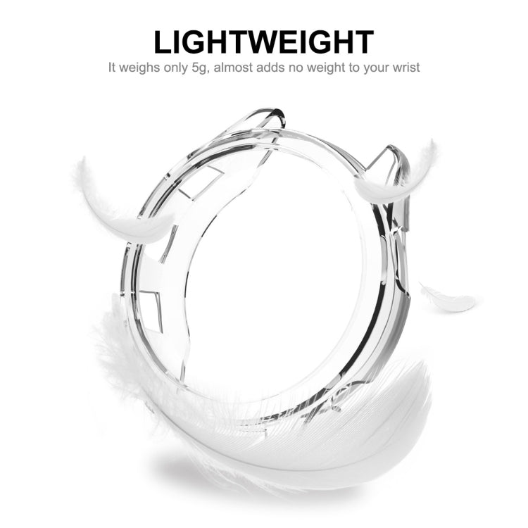 For Garmin Forerunner 965 ENKAY Hat-Prince Transparent TPU Frame Drop Protection Case(Purple) - Watch Cases by ENKAY | Online Shopping South Africa | PMC TechLife | Buy Now Pay Later Mobicred