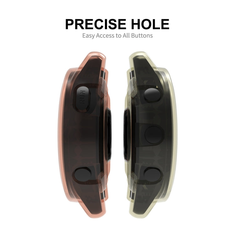 For Garmin Forerunner 265S ENKAY Hat-Prince Transparent TPU Frame Drop Protection Case(Blue) - Watch Cases by ENKAY | Online Shopping South Africa | PMC TechLife | Buy Now Pay Later Mobicred