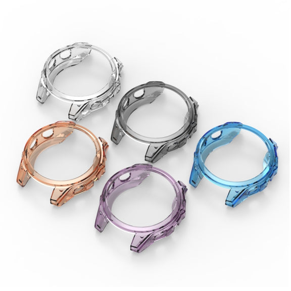 For Garmin Fenix 8 AMOLED 43mm ENKAY Hat-Prince Transparent TPU Frame Drop Protection Case(Transparent)