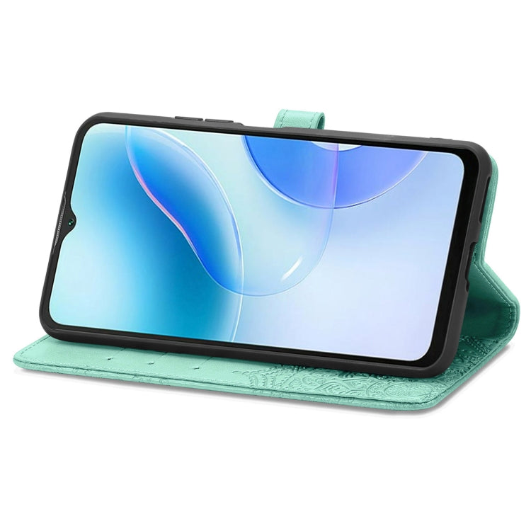 For Blackview A53 Mandala Flower Embossed Leather Phone Case(Green) - More Brand by PMC TechLife | Online Shopping South Africa | PMC TechLife | Buy Now Pay Later Mobicred