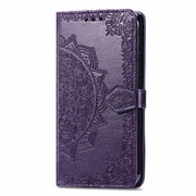 For Motorola Moto G Play 2024 Mandala Flower Embossed Leather Phone Case(Purple)