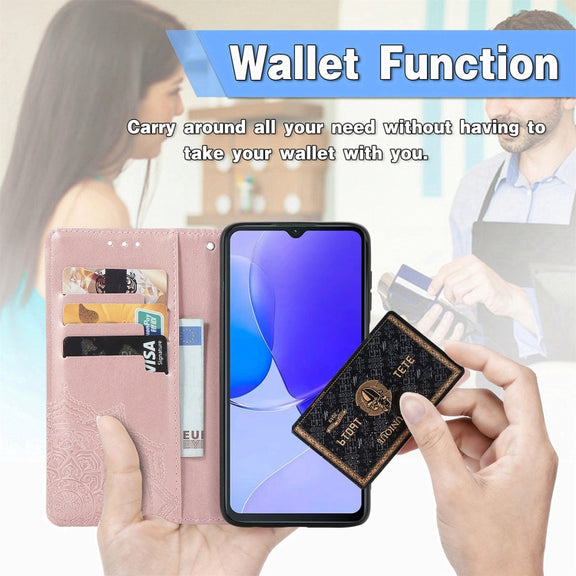 For Huawei Pura 70 Pro Mandala Flower Embossed Leather Phone Case(Black)