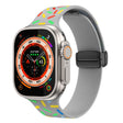 For Apple Watch 3 38mm Rainbow Dots Silicone Magnetic Black Buckle Watch Band(Gray) - Watch Bands by PMC TechLife | Online Shopping South Africa | PMC TechLife