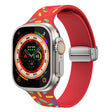 For Apple Watch 5 40mm Rainbow Dots Silicone Magnetic Buckle Watch Band(Red) - Watch Bands by PMC TechLife | Online Shopping South Africa | PMC TechLife