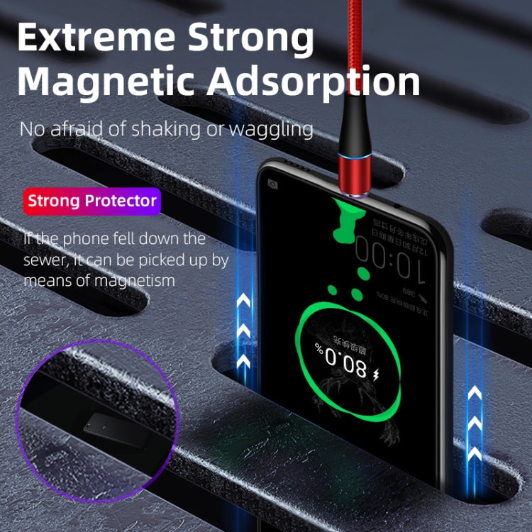 ENKAY 2 in 1 5A USB to Type-C + 8 Pin Magnetic Fast Charging Data Cable with LED Light, Length: 1m(Black) - free shipping - PMC Jewellery - Order now!