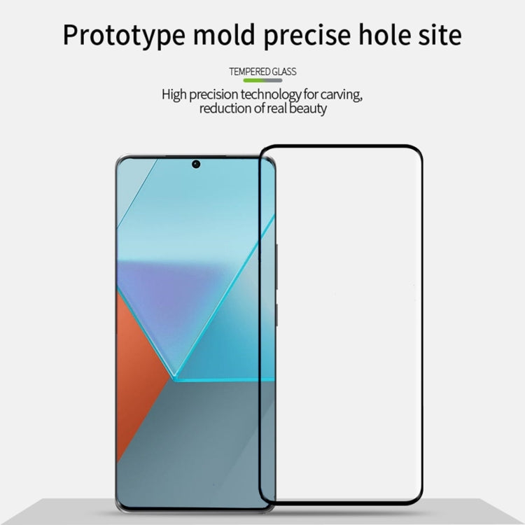 For Xiaomi Redmi Note 13 Pro+ PINWUYO 9H 3D Hot Bending Tempered Glass Film(Black)