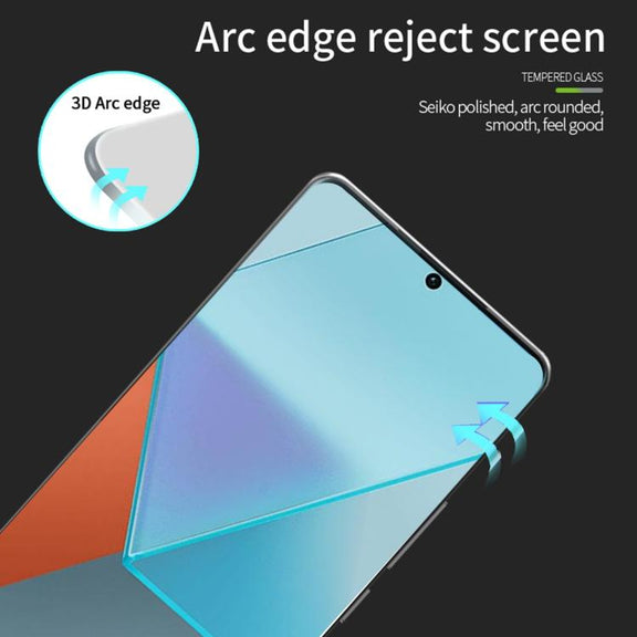 For Xiaomi Redmi Note 13 Pro+ PINWUYO 9H 3D Hot Bending Tempered Glass Film(Black)