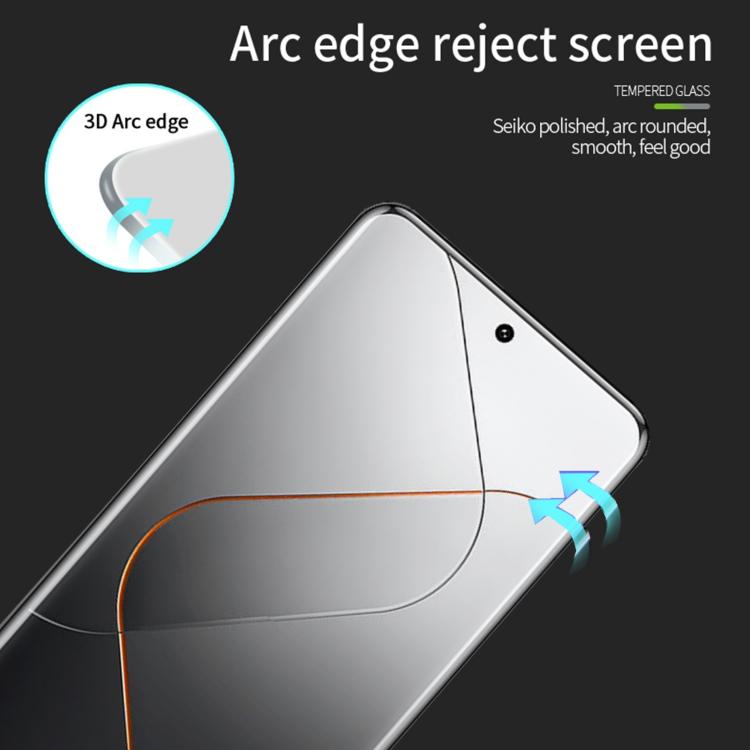 For Xiaomi 14 Pro PINWUYO 9H 3D Hot Bending Tempered Glass Film(Black) - free shipping - PMC TechLife - Order now!