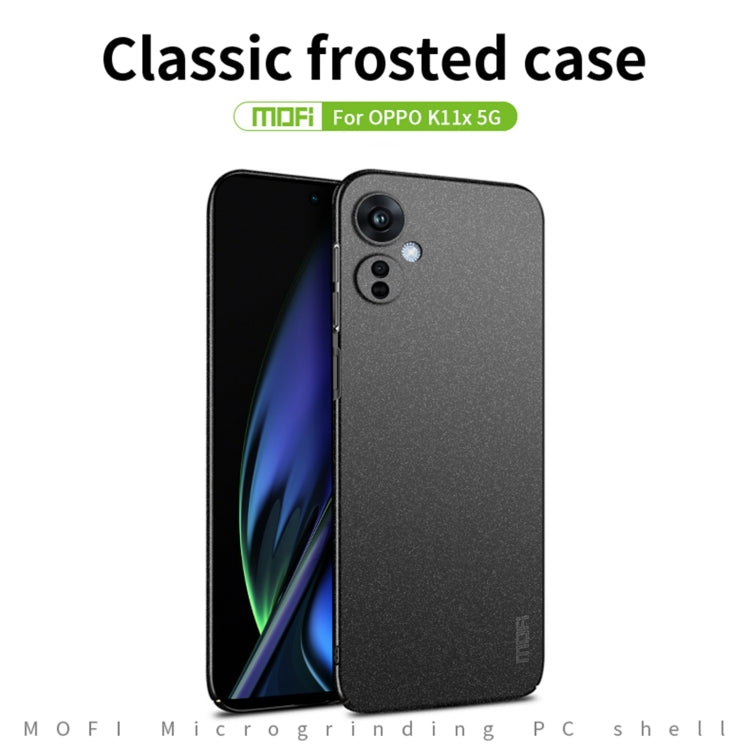 For OPPO K11X 5G MOFI Fandun Series Frosted PC Ultra-thin All-inclusive Phone Case(Red) - OPPO Cases by MOFI | Online Shopping South Africa | PMC TechLife