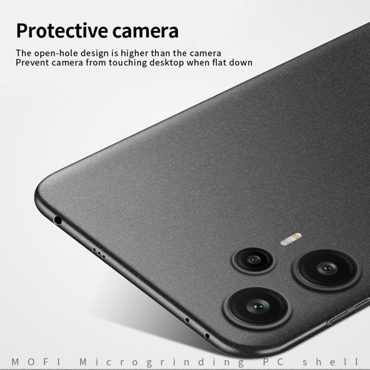 For Xiaomi Redmi Note 12 Turbo MOFI Fandun Series Frosted PC Ultra-thin All-inclusive Phone Case(Black)
