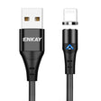 ENKAY 3A USB to 8 Pin Magnetic Fast Charging Data Cable with LED Light, Length:1m(Black) - free shipping - PMC TechLife - Order now!