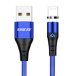 ENKAY 3A USB to 8 Pin Magnetic Fast Charging Data Cable with LED Light, Length:1m(Blue) - Charging Cable & Head by ENKAY | Online Shopping South Africa | PMC TechLife | Buy Now Pay Later Mobicred
