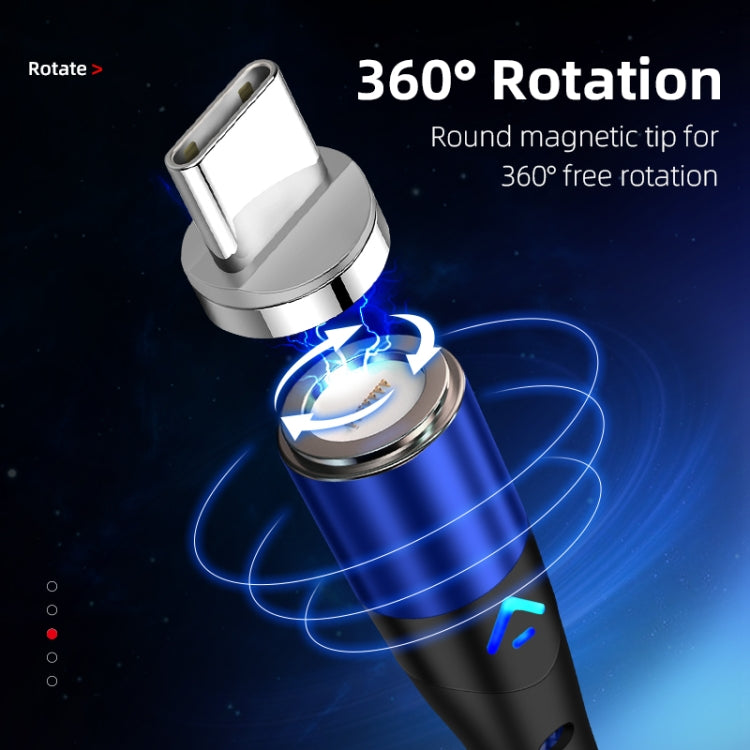 ENKAY 3A USB to 8 Pin Magnetic Fast Charging Data Cable with LED Light, Length:1m(Blue)