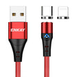 ENKAY 2 in 1 3A USB to 8 Pin + Type-C Magnetic Fast Charging Data Cable, Length:1m(Red) - free shipping - PMC TechLife - Order now!