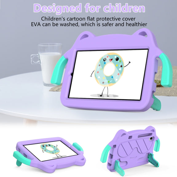 For Lenovo Tab M8 HD 8505F/X8705F 2rd Gen Ice Baby EVA Shockproof Hard PC Tablet Case(Light Purple+Mint Green)