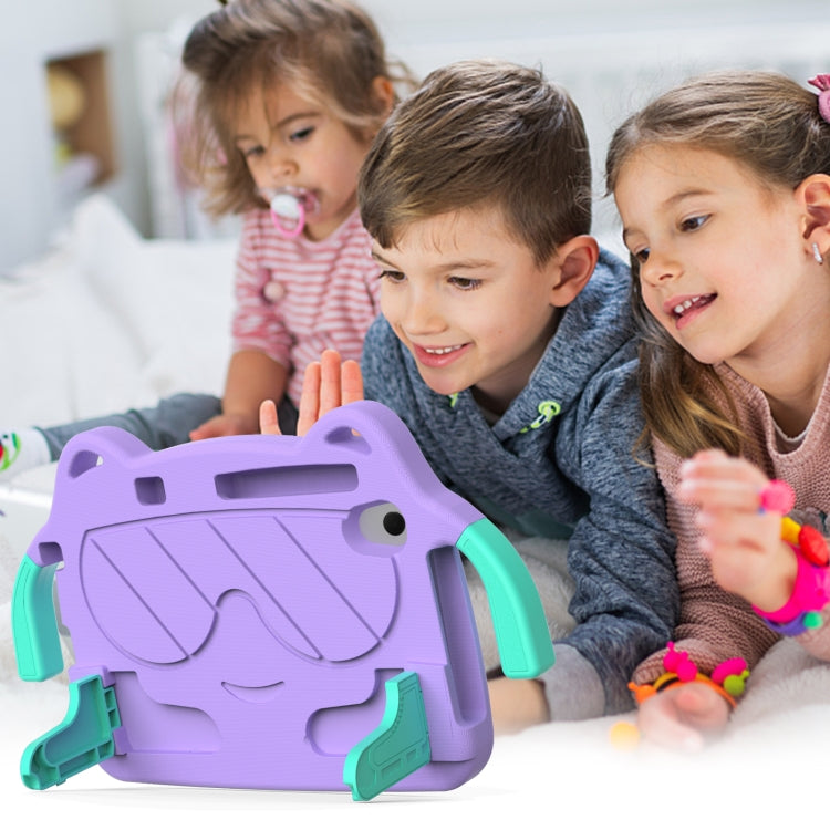 For Lenovo Tab M8 8506X 3rd Gen Ice Baby EVA Shockproof Hard PC Tablet Case(Light Purple+Mint Green)