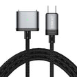 ENKAY 140W USB-C / Type-C to MagSafe 3 Nylon Braided Magnetic Charging Cable with LED Indicator for MacBook 6.6FT(Grey) - free shipping - PMC Jewellery - Order now!