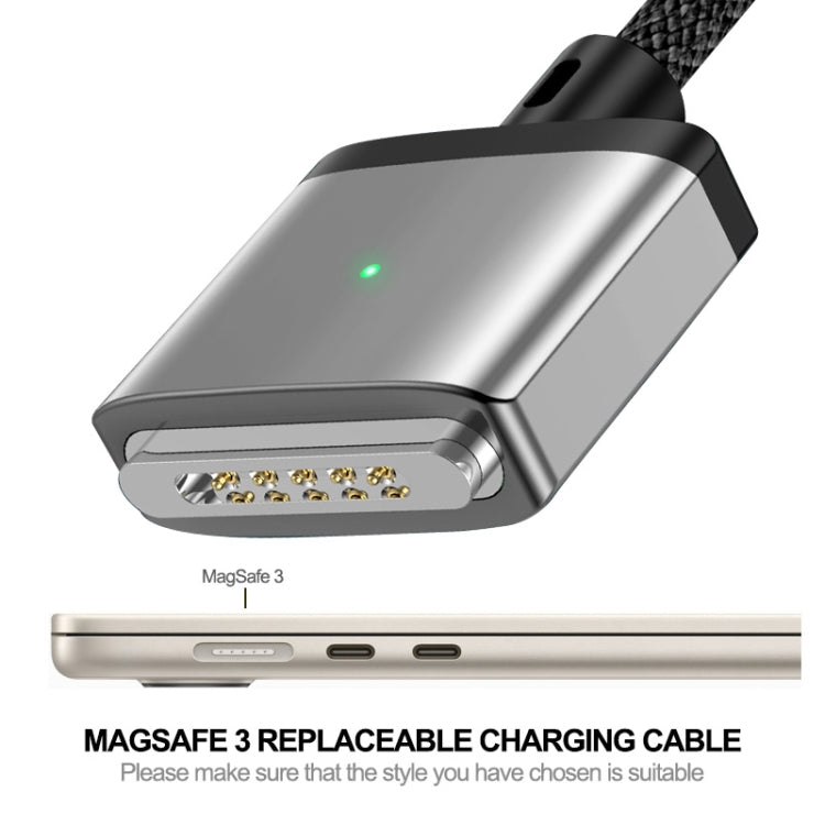 ENKAY 140W USB-C / Type-C to MagSafe 3 Nylon Braided Magnetic Charging Cable with LED Indicator for MacBook 6.6FT(Blue)