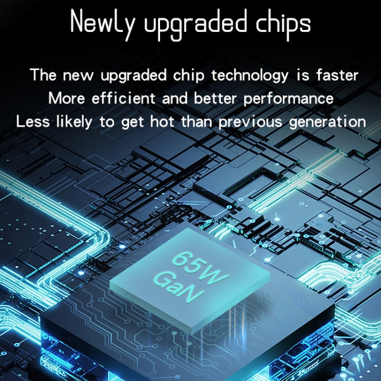 GaN PD65W Type-C x 2 + USB3.0 Charger with Type-C to Type-C Data Cable ,UK Plug(Black) - free shipping - PMC Jewellery - Order now!