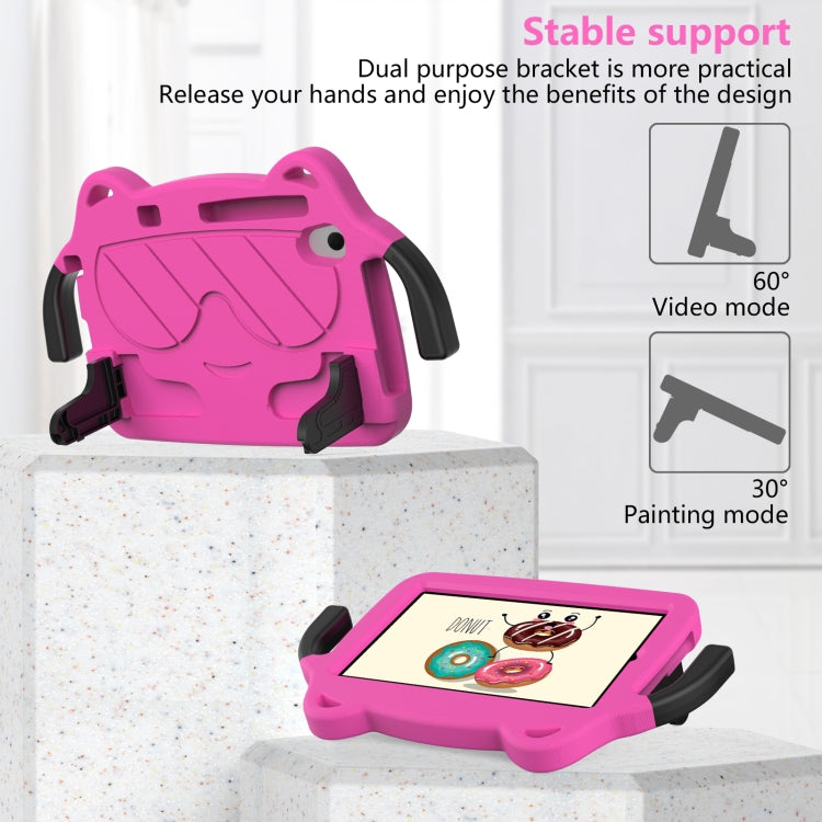 For TCL LE 2023 / Tab 8 2022 Ice Baby EVA Shockproof Hard PC Tablet Case(Rose Red+Black)