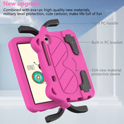 For TCL LE 2023 / Tab 8 2022 Ice Baby EVA Shockproof Hard PC Tablet Case(Rose Red+Black)