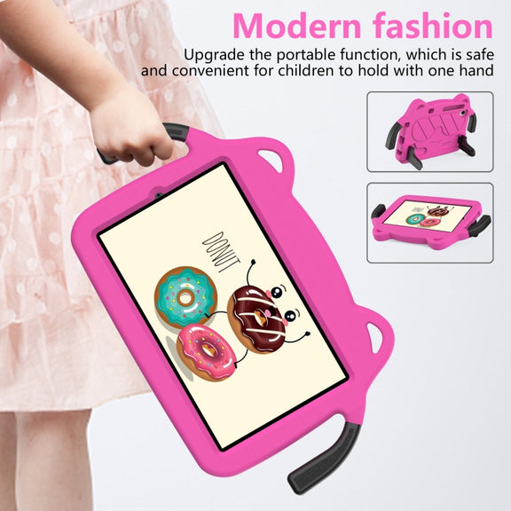 For TCL LE 2023 / Tab 8 2022 Ice Baby EVA Shockproof Hard PC Tablet Case(Rose Red+Black)