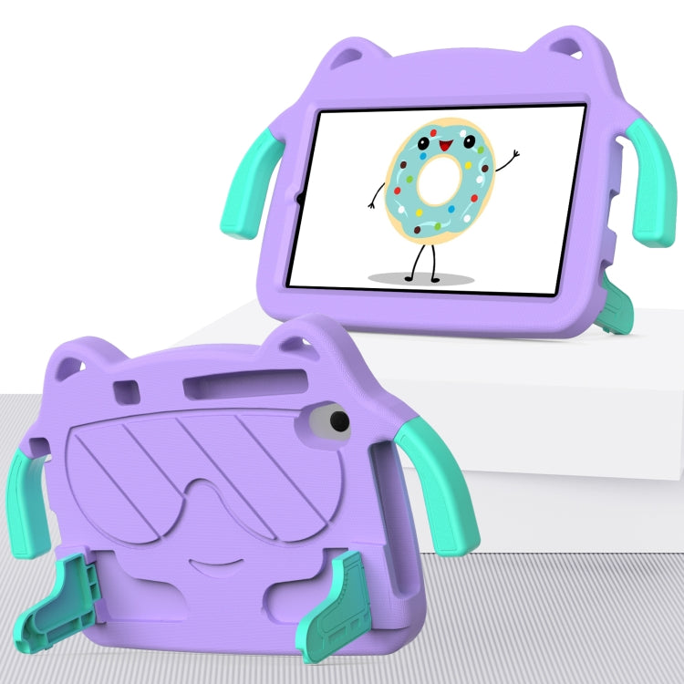 For TCL LE 2023 / Tab 8 2022 Ice Baby EVA Shockproof Hard PC Tablet Case(Light Purple+Mint Green)