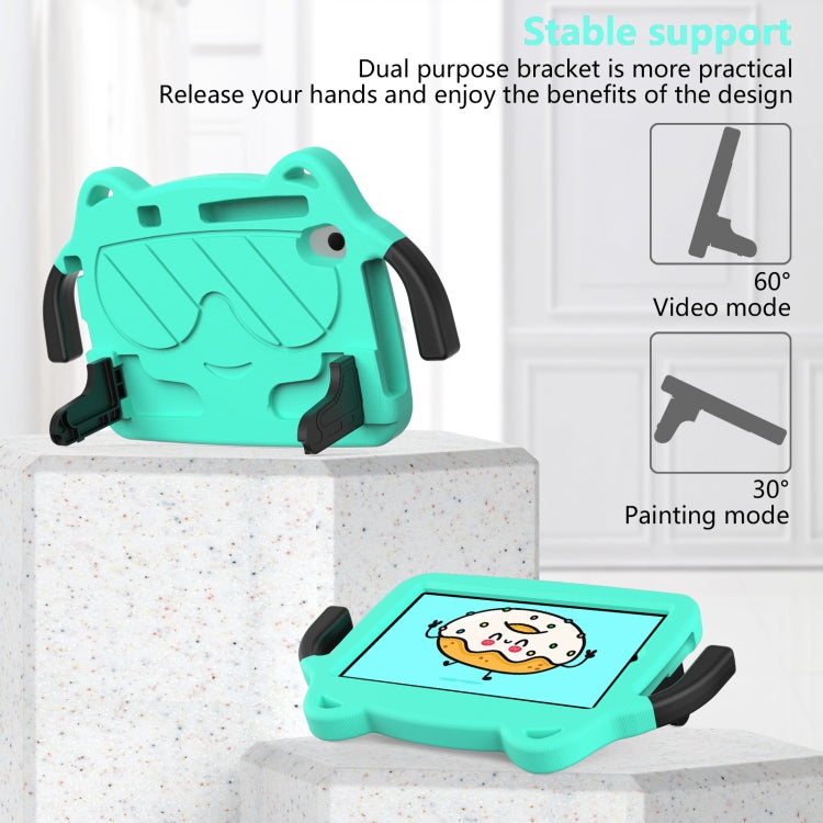 For Huawei MediaPad M5 Lite 8.0 Ice Baby EVA Shockproof Hard PC Tablet Case(Mint Green+Black)