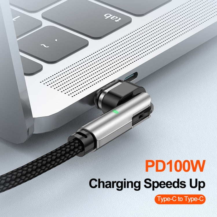 ENKAY 2 in 1 PD 100W / 27W 180 Degrees Rotation Magnetic Type-C / 8 Pin Fast Charging Data Cable with LED Light, Length:1m - free shipping - PMC Jewellery - Order now!