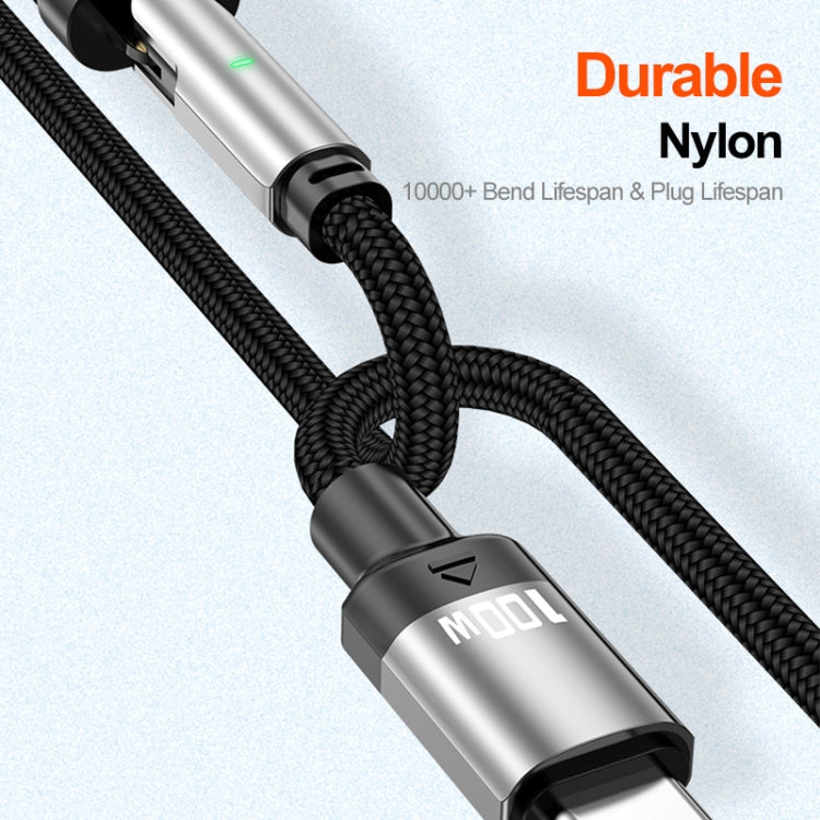 ENKAY 2 in 1 PD 100W / 27W 180 Degrees Rotation Magnetic Type-C / 8 Pin Fast Charging Data Cable with LED Light, Length:1m - free shipping - PMC Jewellery - Order now!