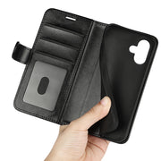 For iPhone 16 Plus R64 Texture Horizontal Flip Leather Phone Case(Black)